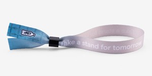 Eco event wristband, black plastic closure, 4/4 print