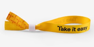 Event wristband, white plastic closure, 4/4 print