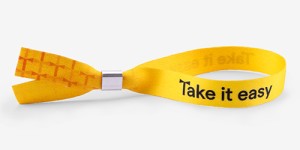 Event wristband, metal clamp, 4/4 print