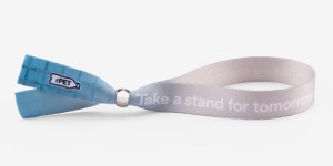 Eco event wristband, metal removable bead, 4/4 print