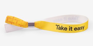 Event wristband, metal clamp, 4/0 print
