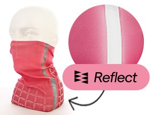 Reflective bandana positioned