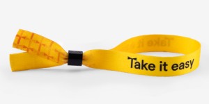 Event wristband, black plastic closure, 4/4 print