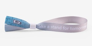 Eco event wristband, white plastic closure, 4/4 print