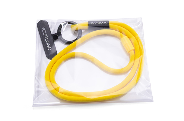Produzione e confezionamento personalizzato di lanyards modulari MIX'N'MATCH di TedGifted con servizio di campionatura fisica rapida in 24 ore per agenzie.
