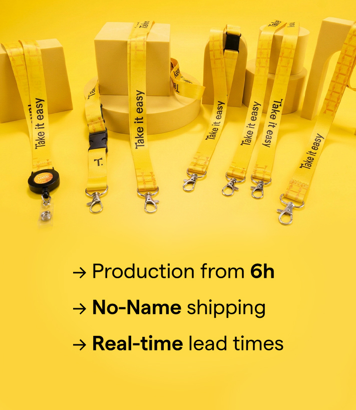 Trade-only promotional lanyards custom printed for advertising agencies and distributors by TedGifted lanyard manufacturer.